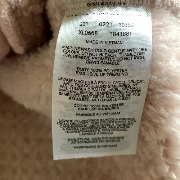 Columbia zip-front super soft fleece; pink textured material size M. - Picture 4 of 5